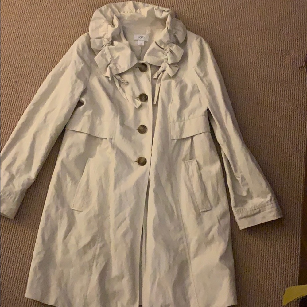 Loft size m long jacket with tortoise buttons